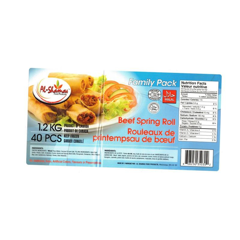 alshamas beef spring roll 40pc