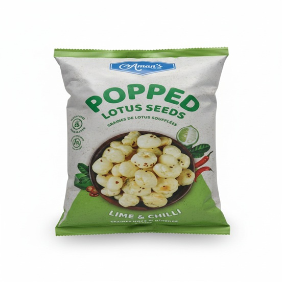 aman's lime & chilli popped lotus seeds 70gm