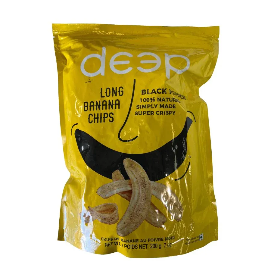 deep long black pepper banana chips 200gm