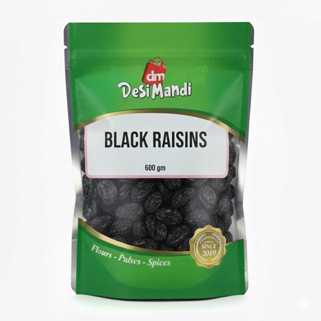 desi mandi black raisins 600 gm