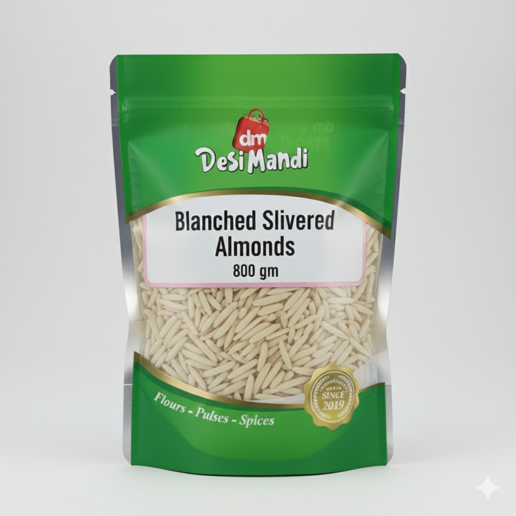 desi mandi blanched slivered almonds 800 gm