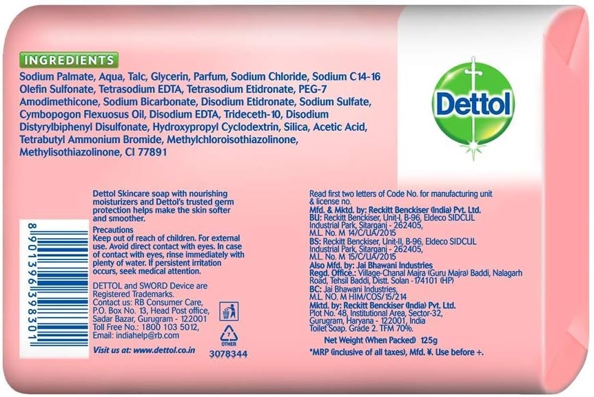 dettol skincare soap 125 gm