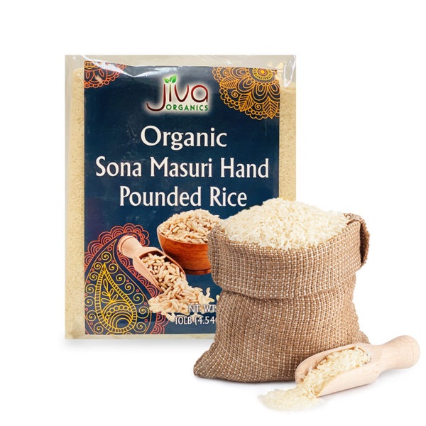jiva organic hand pounded sona masoori rice 10 lb