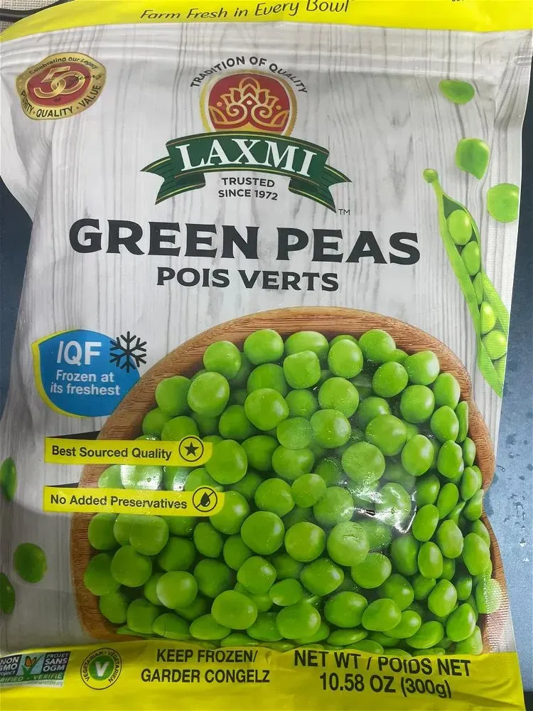 laxmi frozen green peas 2lb