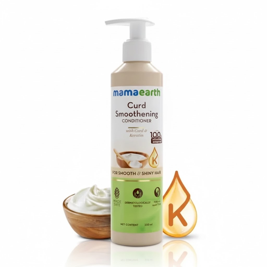 mamaearth curd smoothening hair conditioner 250 ml