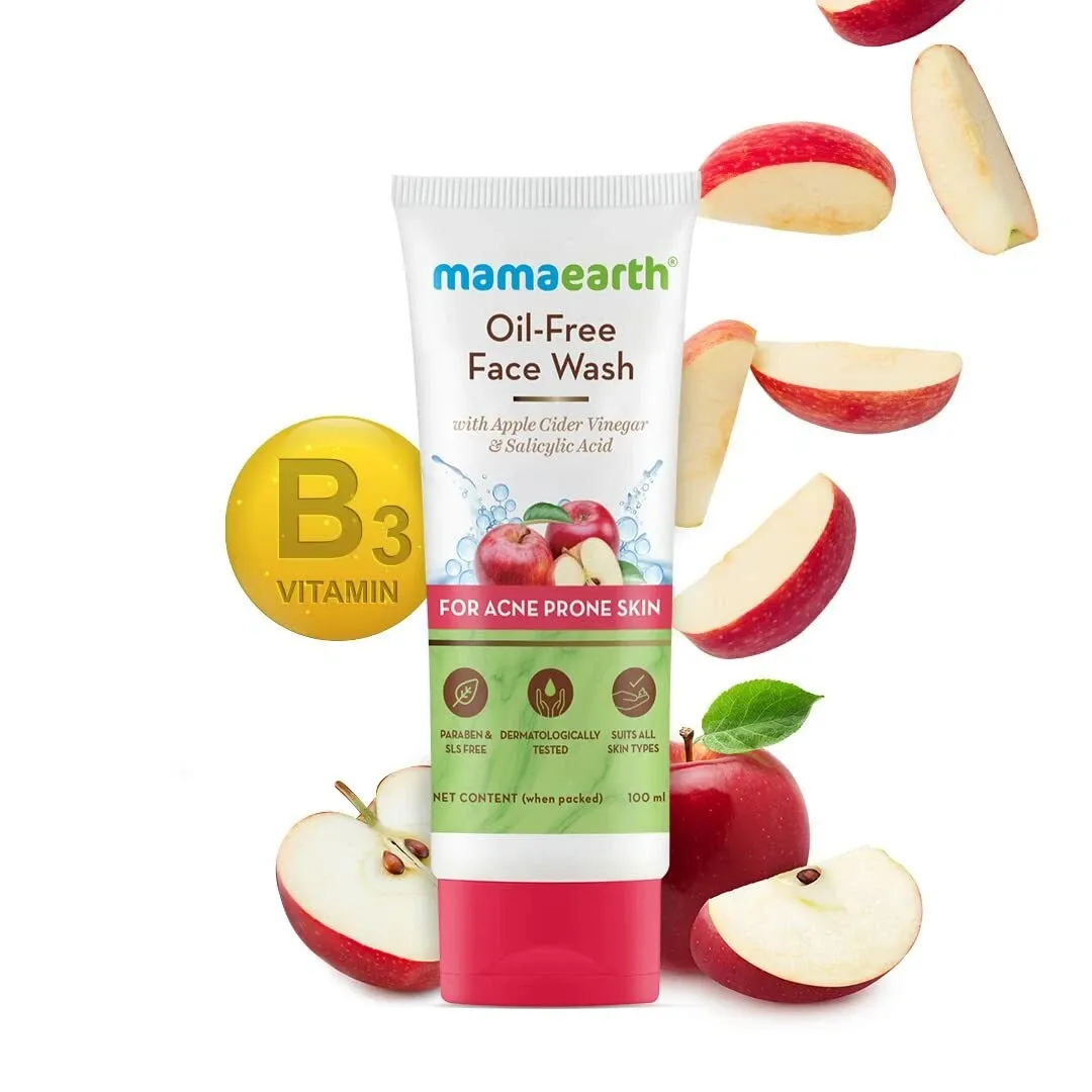 mamaearth oil-free face wash with apple cider vinegar 100 ml