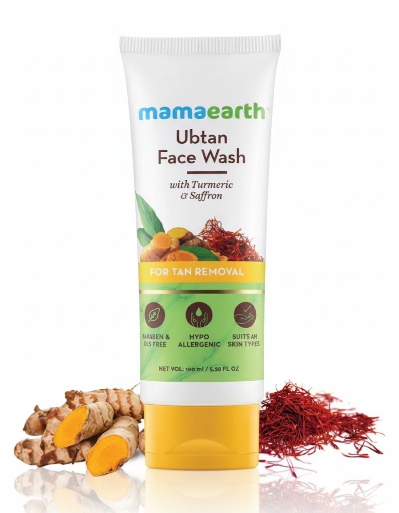 mamaearth ubtan tan removal facewash 100 ml