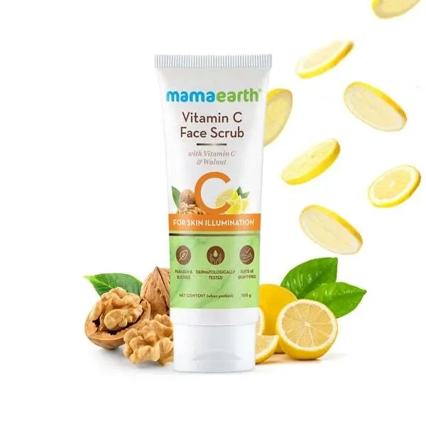 mamaearth vitamin c face scrub 100 gm