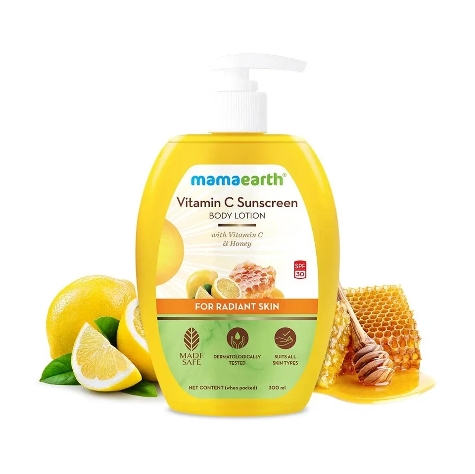 mamaearth vitamin c sunscreen body lotion 300 ml