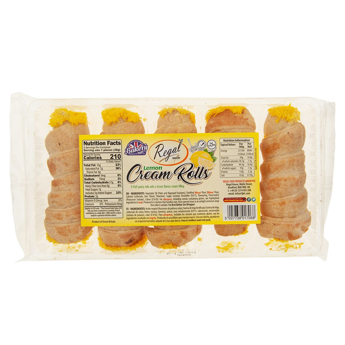 regal cream rolls lemon