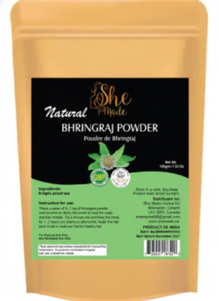 she made bhringraj powder 100 gm