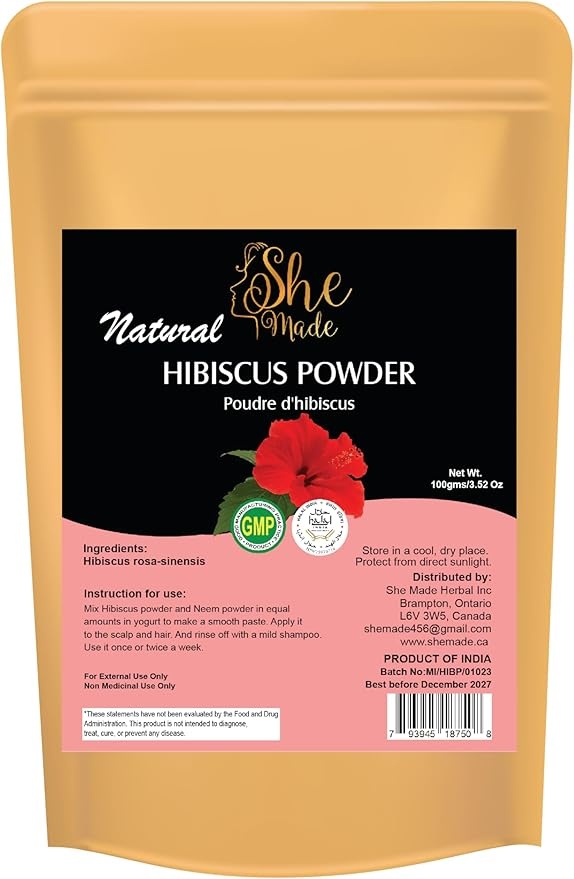 she made hibiscus powder 100 gm