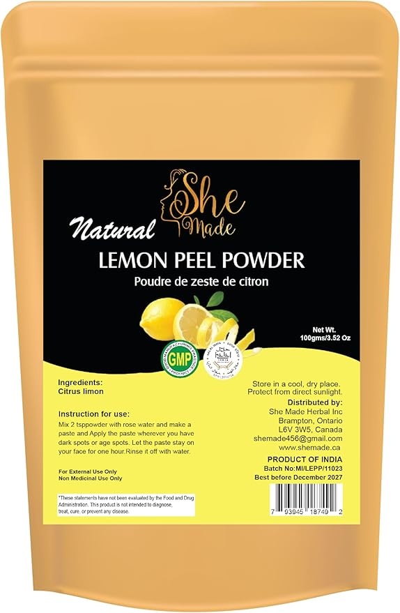 she made lemon peel powder 100 gm