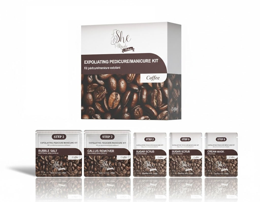 she made pedicure kit (coffee)