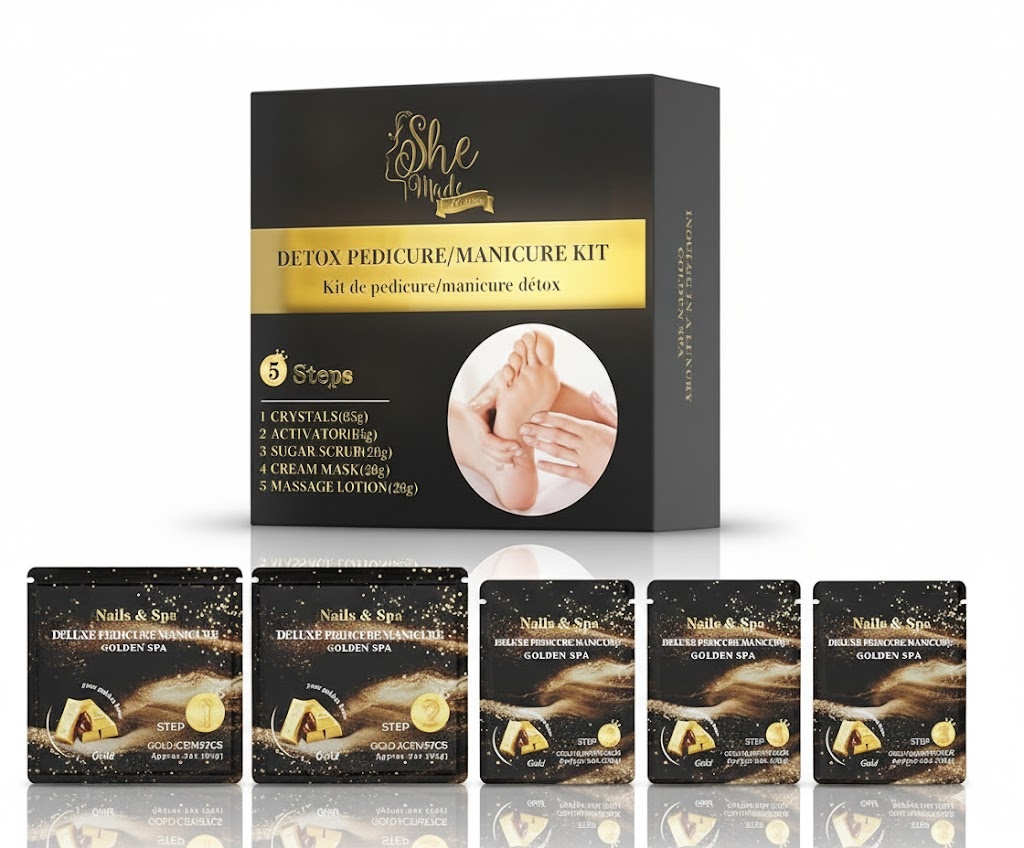 she made pedicure kit (detox)