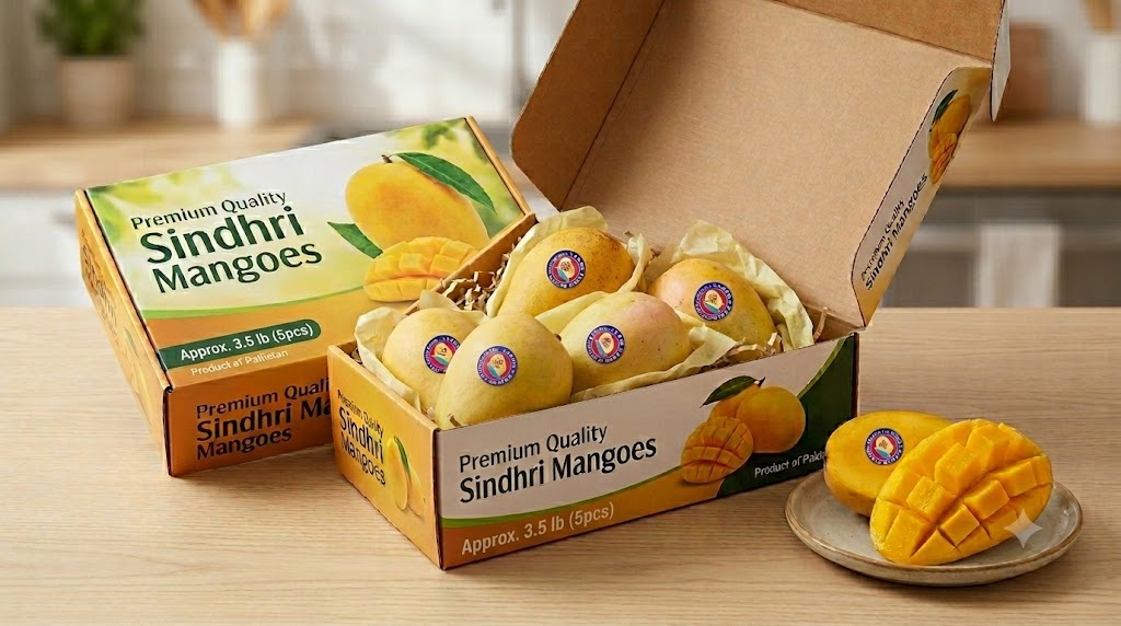 sindhri mango medium case (3.5 lb or 5 pcs approx.)