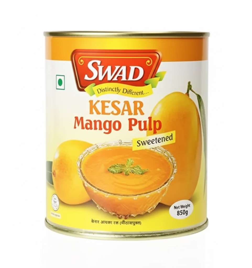 swad kesar mango pulp 850 gm
