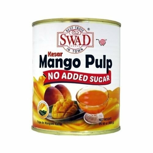 swad kesar mango pulp no sugar 850 gm