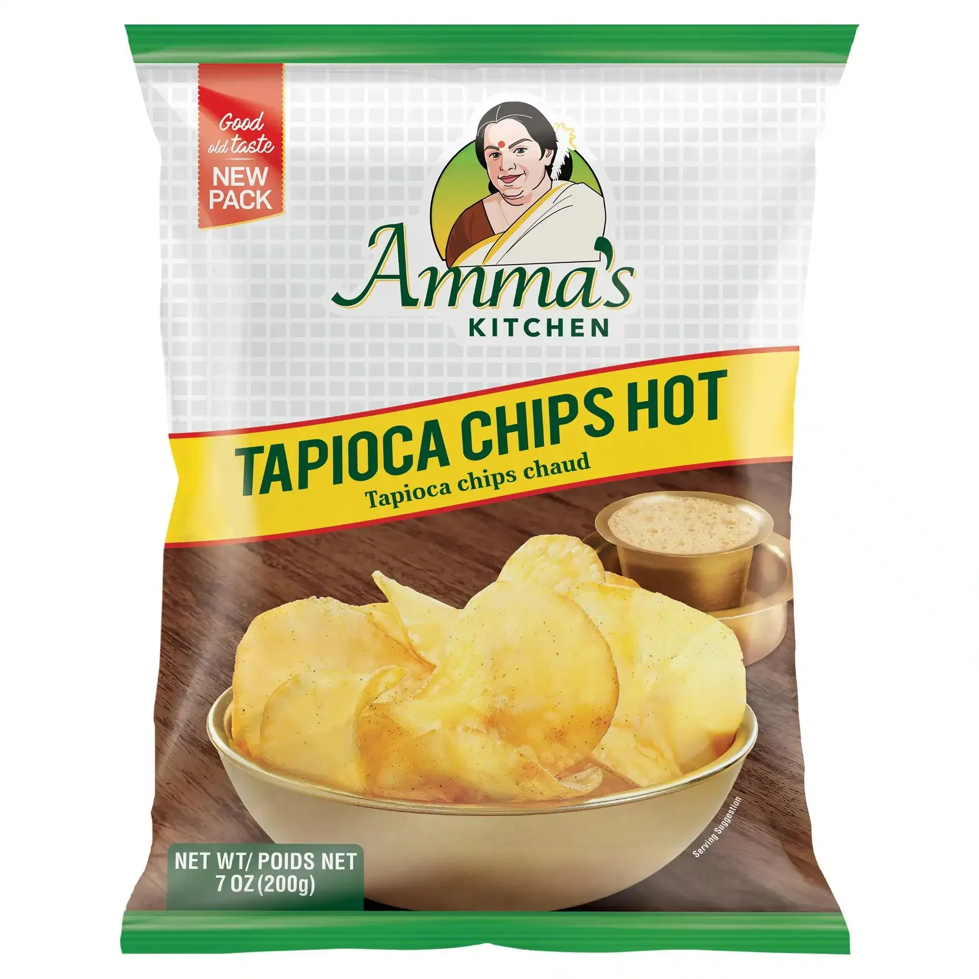 amma's tapioca chips hot 200gm