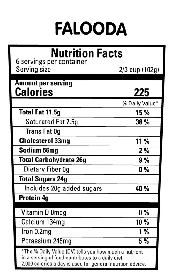 vadilal falooda kulfi 100 ml