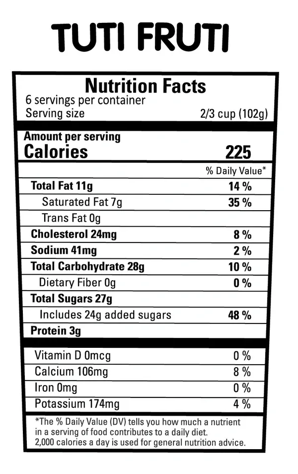 vadilal tutti frutti 1 lt